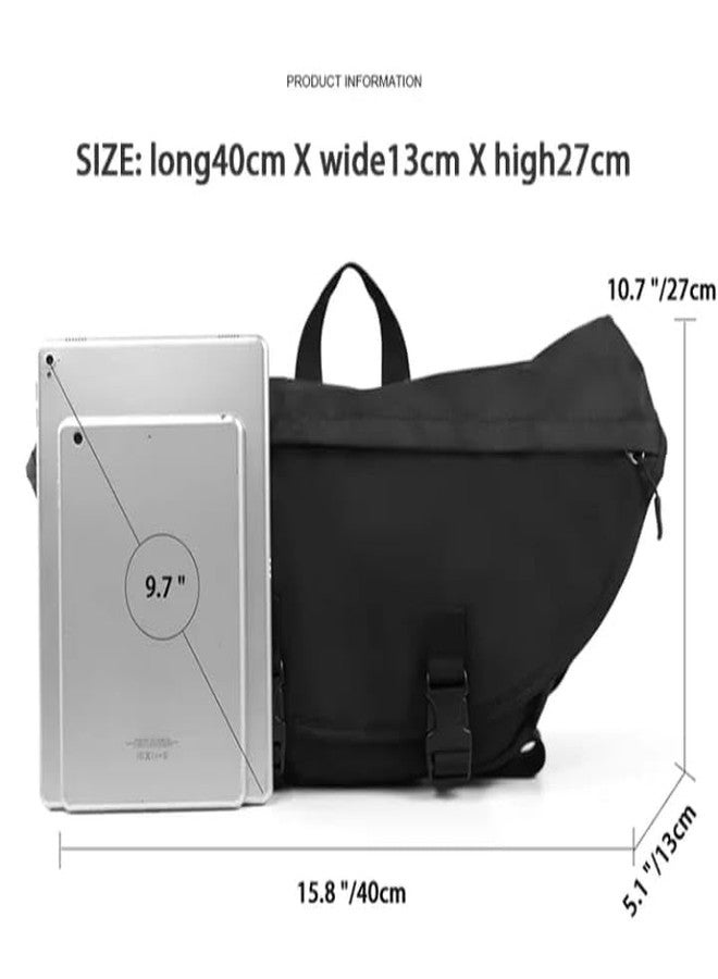 VERSATTA Small Messenger Bag with RFID Pockets, Durable Water-Resistant Messenger Bag for Men-Women Adjustable Strap Shoulder Bag for Men, Mens Crossbody Bag, Crescent Satchel Bag Men Cross Body Bag - Image 3